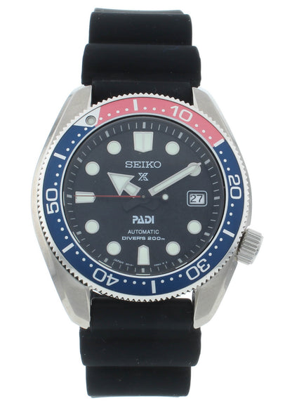 Seiko Prospex 44mm Automatic Pepsi Bezel Black Dial Men's Watch SPB087J1