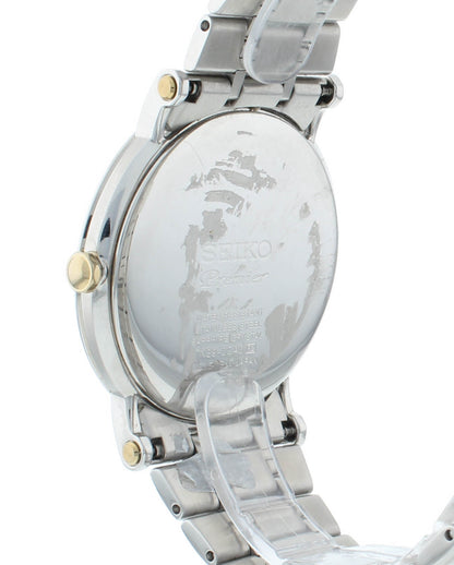Seiko Premier 40.7mm Two-Tone Quartz Steel White Dial Men's Watch SKP400P1