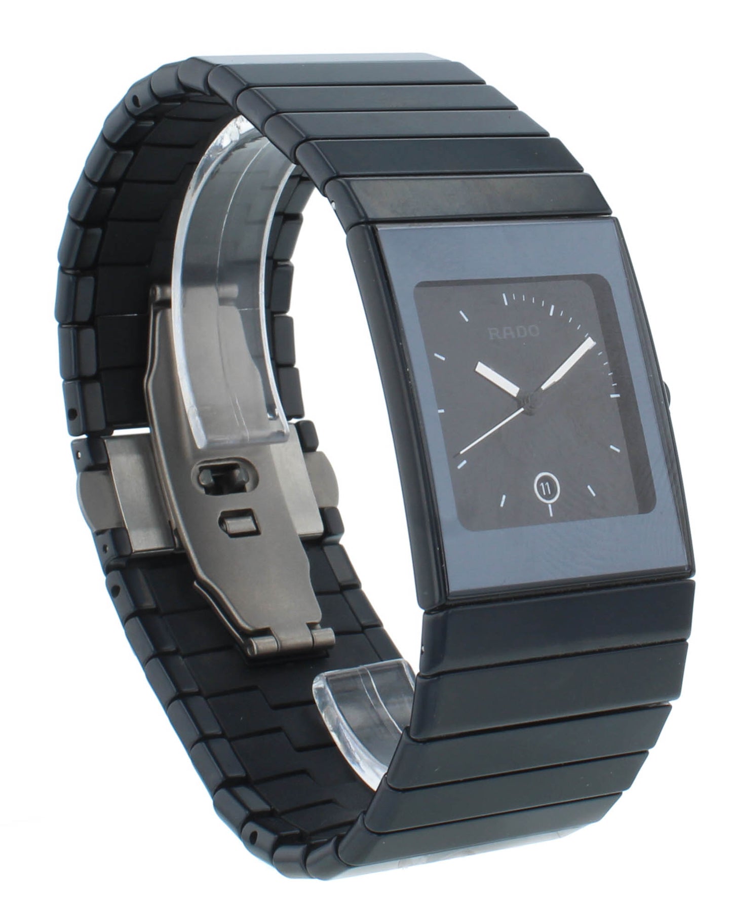 Rado Ceramica Quartz 32 X 27mm Black Dial & Bracelet Men's Watch R21713152