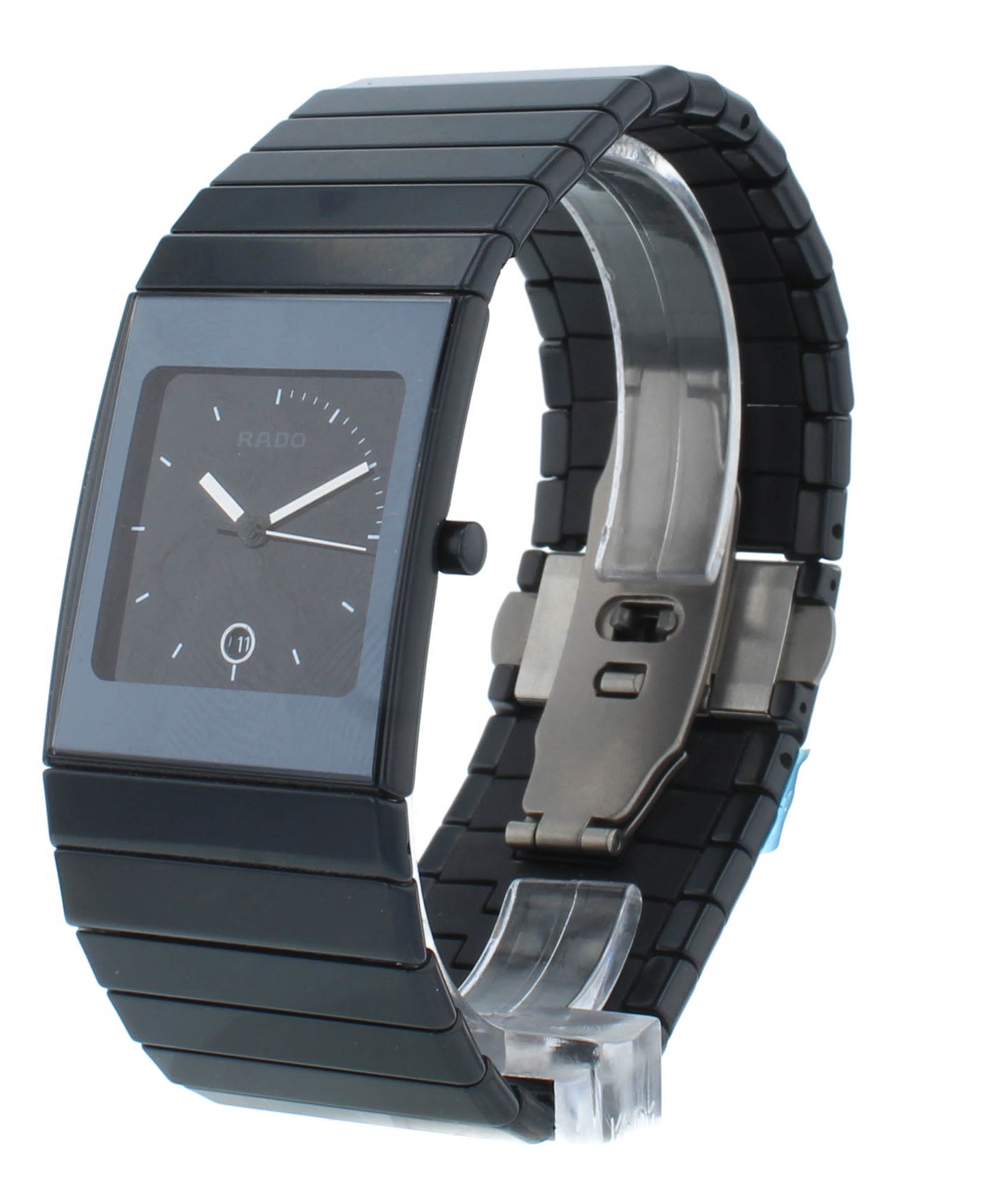 Rado Ceramica Quartz 32 X 27mm Black Dial & Bracelet Men's Watch R21713152