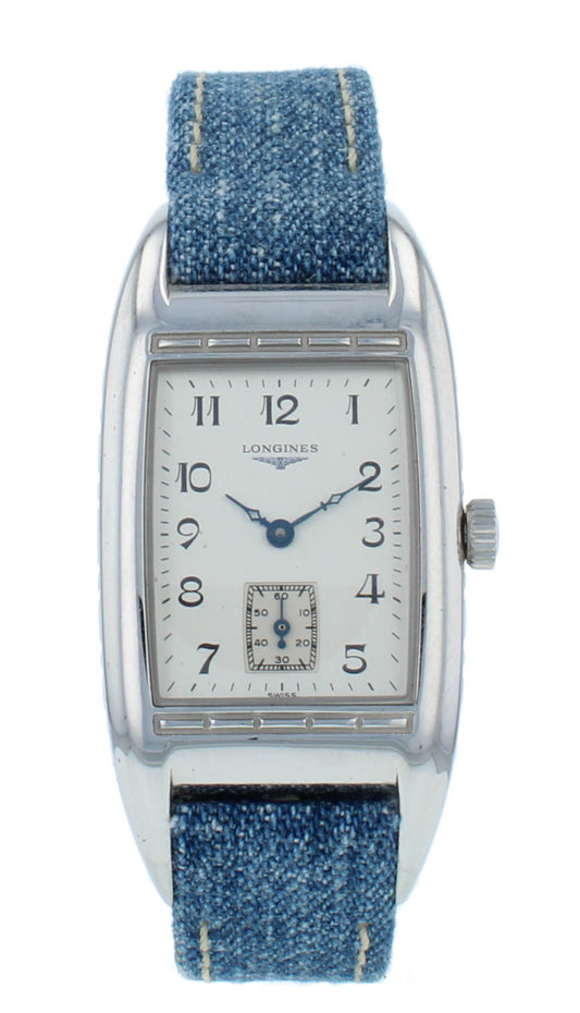 Longines BelleArti 24.6mm Quartz Blue Strap White Dial Ladies Watch L25014738