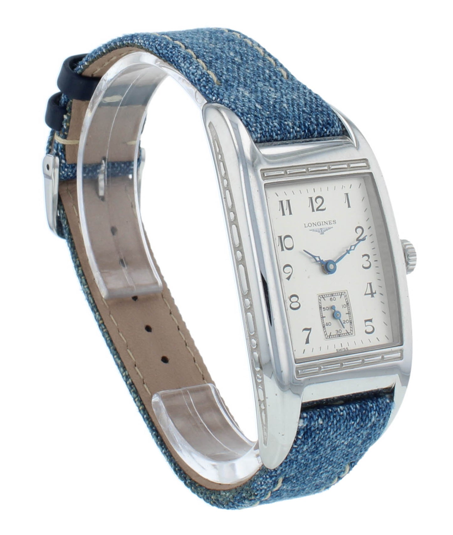 Longines BelleArti 24.6mm Quartz Blue Strap White Dial Ladies Watch L25014738