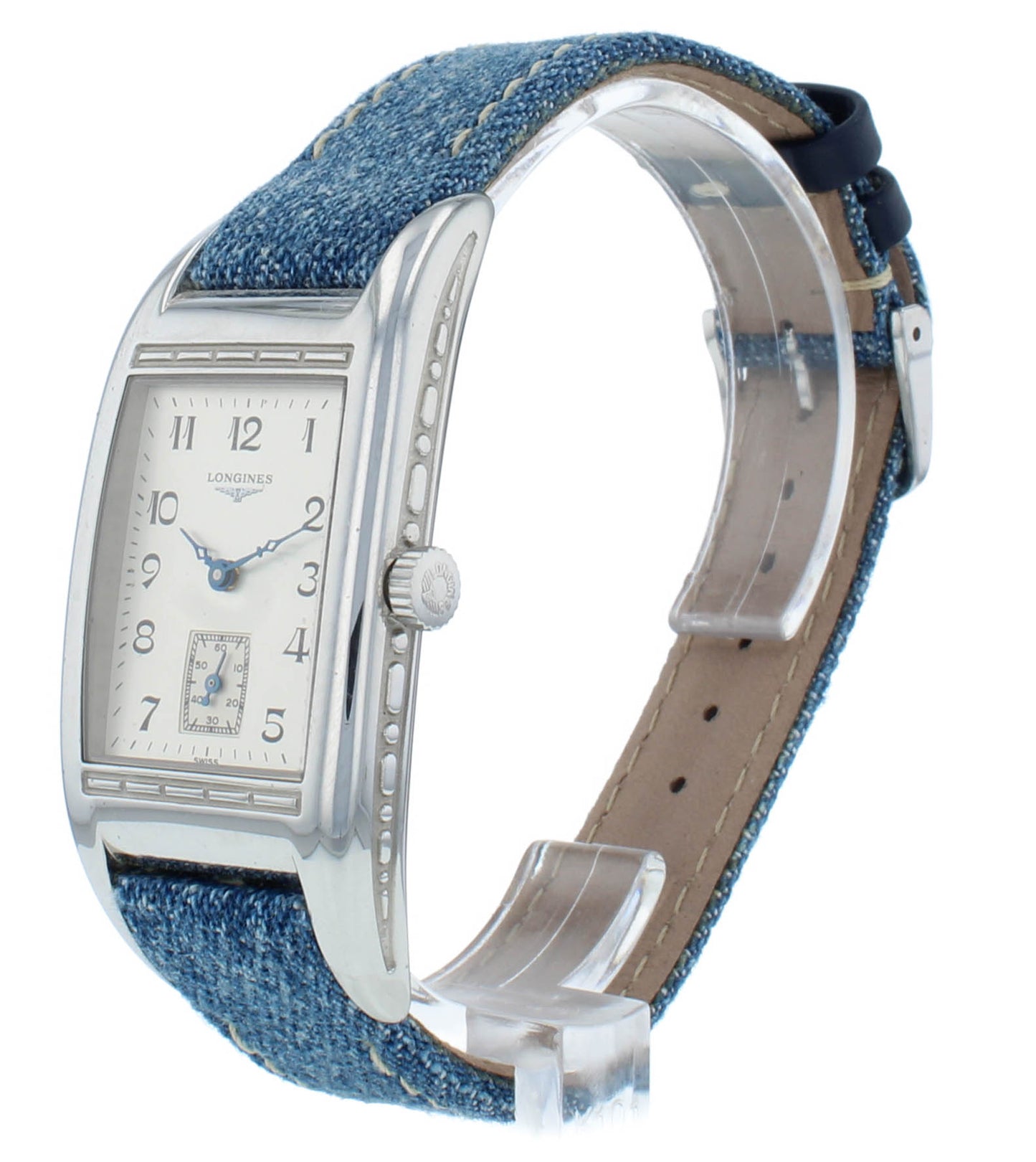 Longines BelleArti 24.6mm Quartz Blue Strap White Dial Ladies Watch L25014738