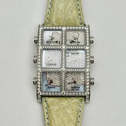 IceLink Senator Six Time Zone 33X45mm Quartz Unisex Stainless Steel Watch