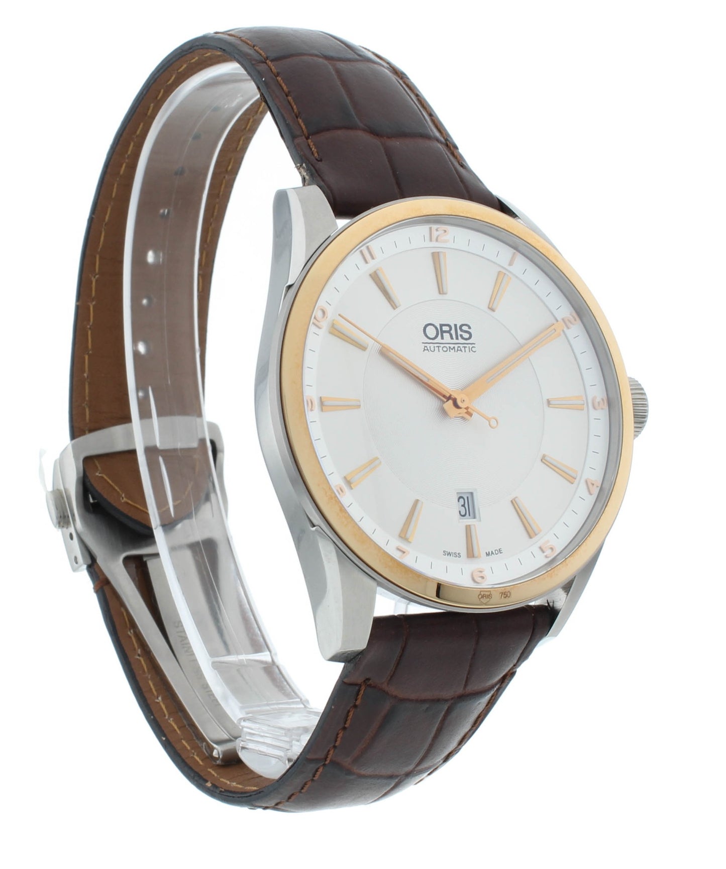 Oris Artix Date 42mm Automatic 18kt Rose Gold Men's Watch 01733764263310752180FC