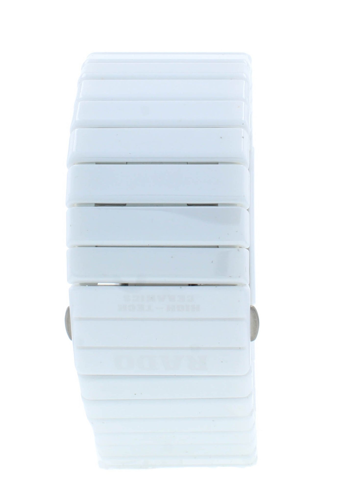 Rado Ceramica Quartz Gold Dial White Ceramic 27x42 mm Ladies Watch R21709252