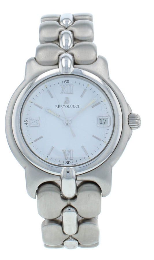 Bertolucci Pulchra 36mm White Dial Stainless Steel Quartz Men's Watch 123 41