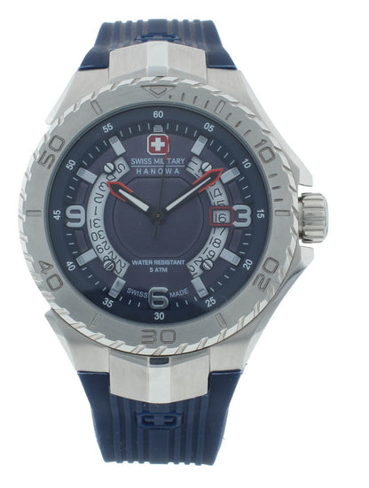 Swiss Military Hanowa Seaman Blue Dial 45mm Quartz Men's Watch 6-4327.04.003