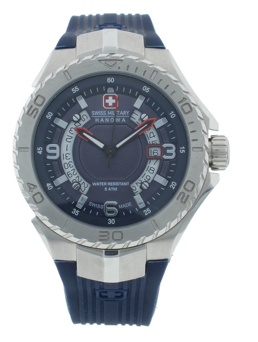 Swiss Military Hanowa Seaman Blue Dial 45mm Quartz Men's Watch 6-4327.04.003