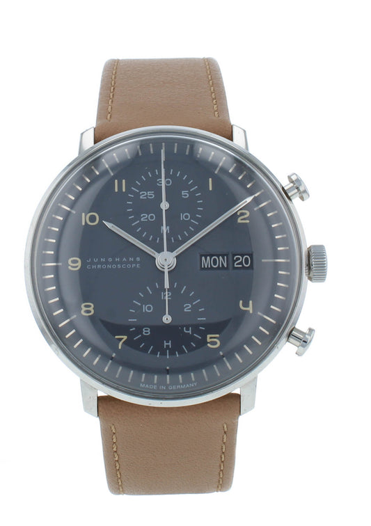 Junghans Max Bill Chronoscope Automatic 40mm Gray Dial Men's Watch 27/4501.00