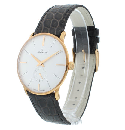 Junghans Meister 37mm Manual Hand Wind Silver Dial Men's Watch 027/5202.00