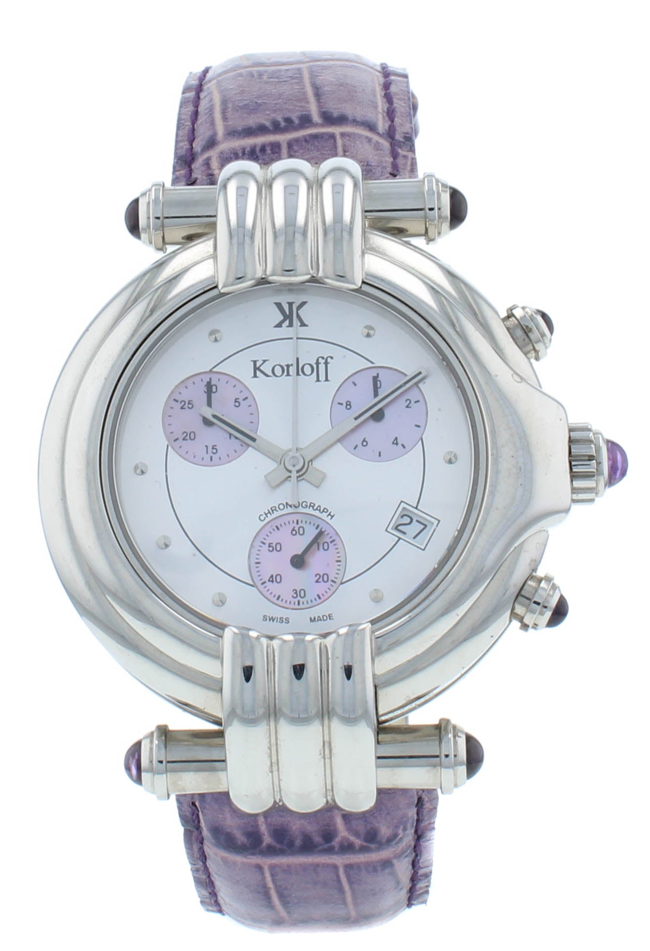 Pre-Owned Korloff GCC5 40mm Quartz Silver Dial  Chronograph Men's Watch 8815K
