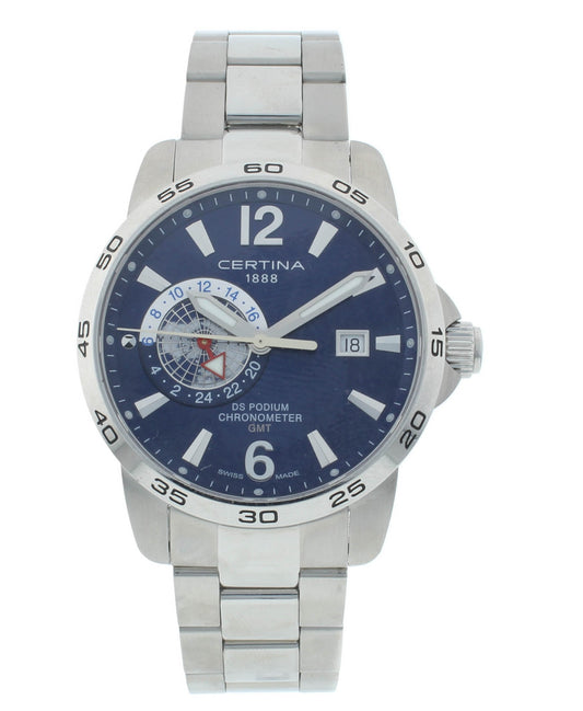 Certina DS Podium 41mm Quartz Blue Dial Men's Watch C034.455.11.047.00