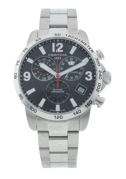 Certina DS Podium Chrono 42mm Quartz Black Dial Men's Watch C034.654.11.057.00