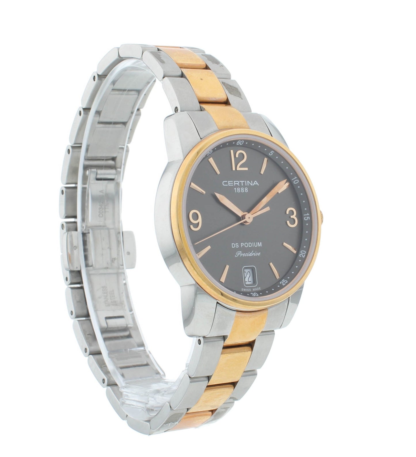 Certina DS Podium 33mm Two-Tone Quartz Gray Dial Ladies Watch C034.210.22.087.00