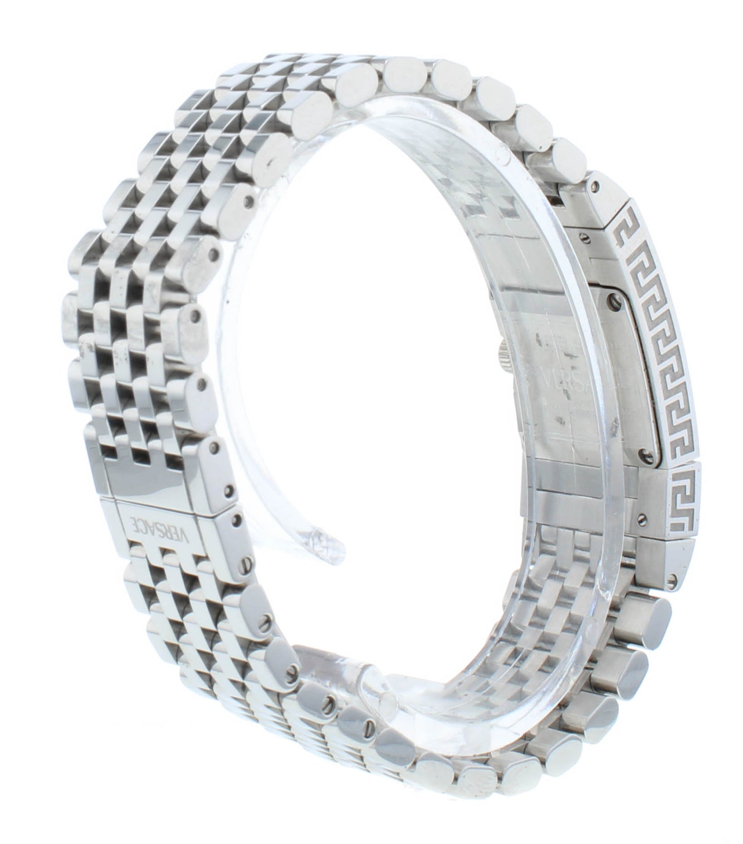 Pre-Owned Versace 18mm Quartz Black Dial Steel Bracelet Ladies Watch ASQ99