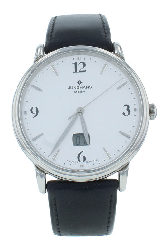 Junghans Mega DCF-77 41mm Quartz Radio Controlled Men's Watch 030/4950