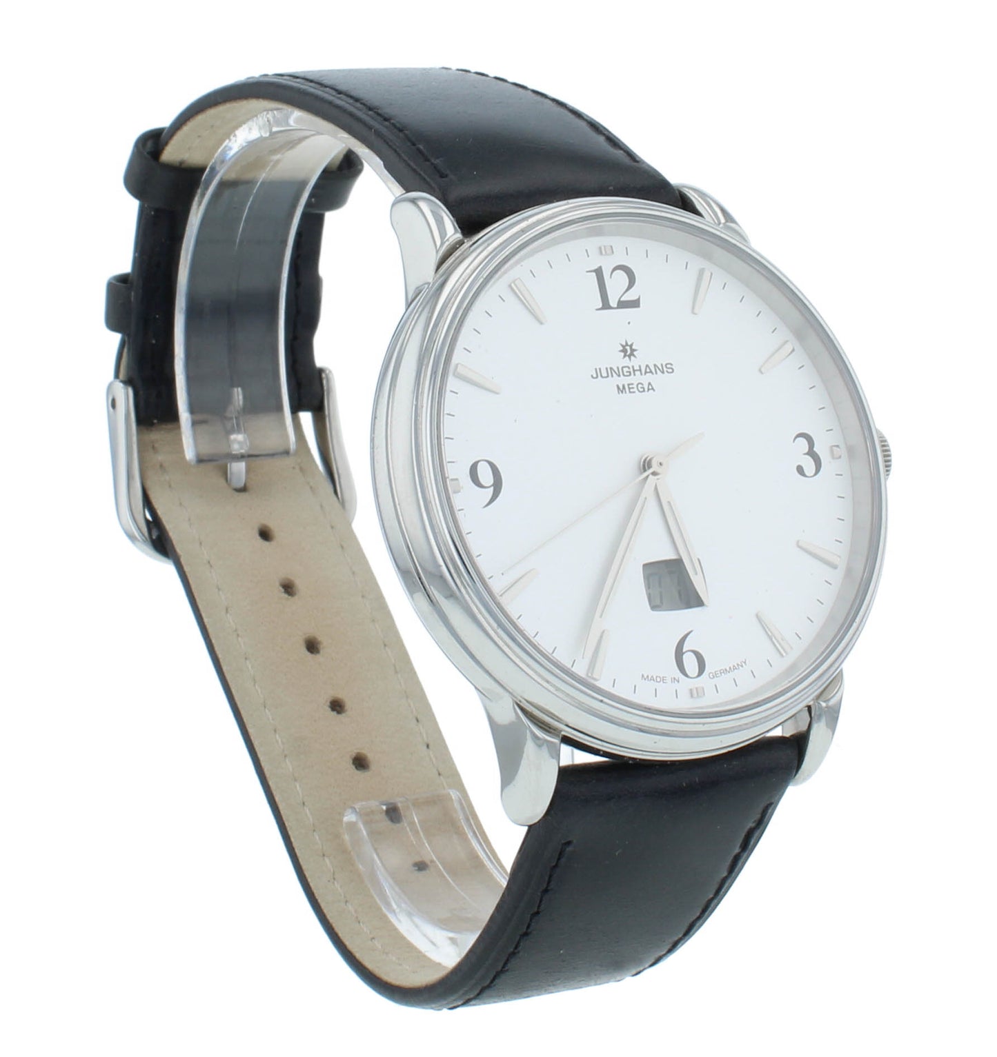 Junghans Mega DCF-77 41mm Quartz Radio Controlled Men's Watch 030/4950