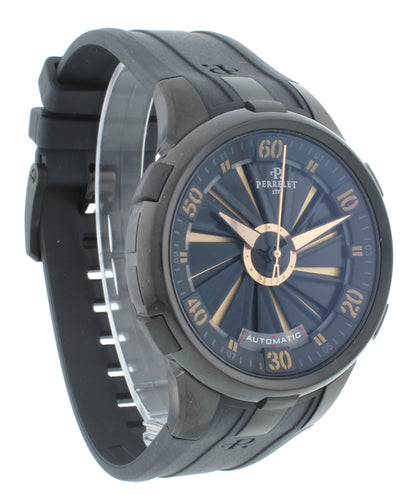 Pre-Owned Perrelet Turbine Pilot Black Dial 48mm Automatic Men’s Watch A4053/1