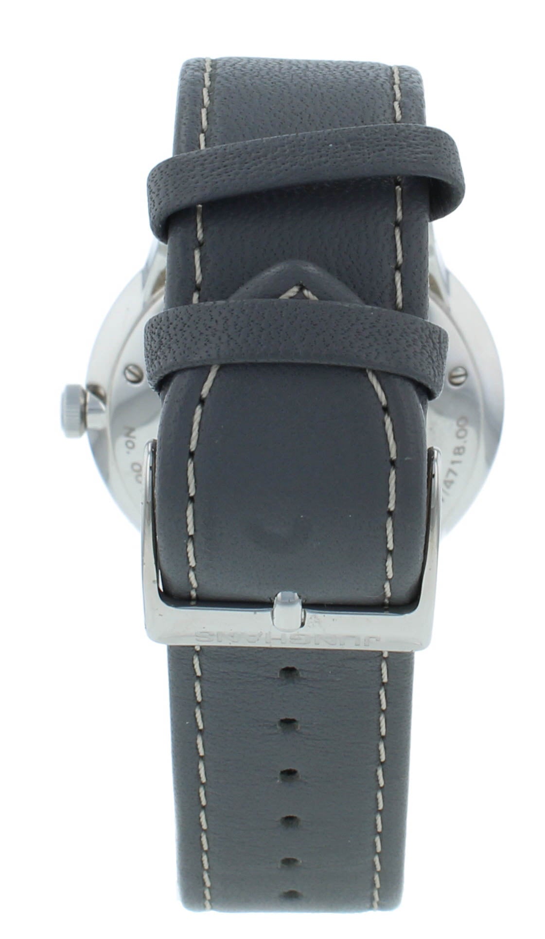 Junghans Meister Driver Automatic Gray Strap White Dial Men's Watch 027/4718.00