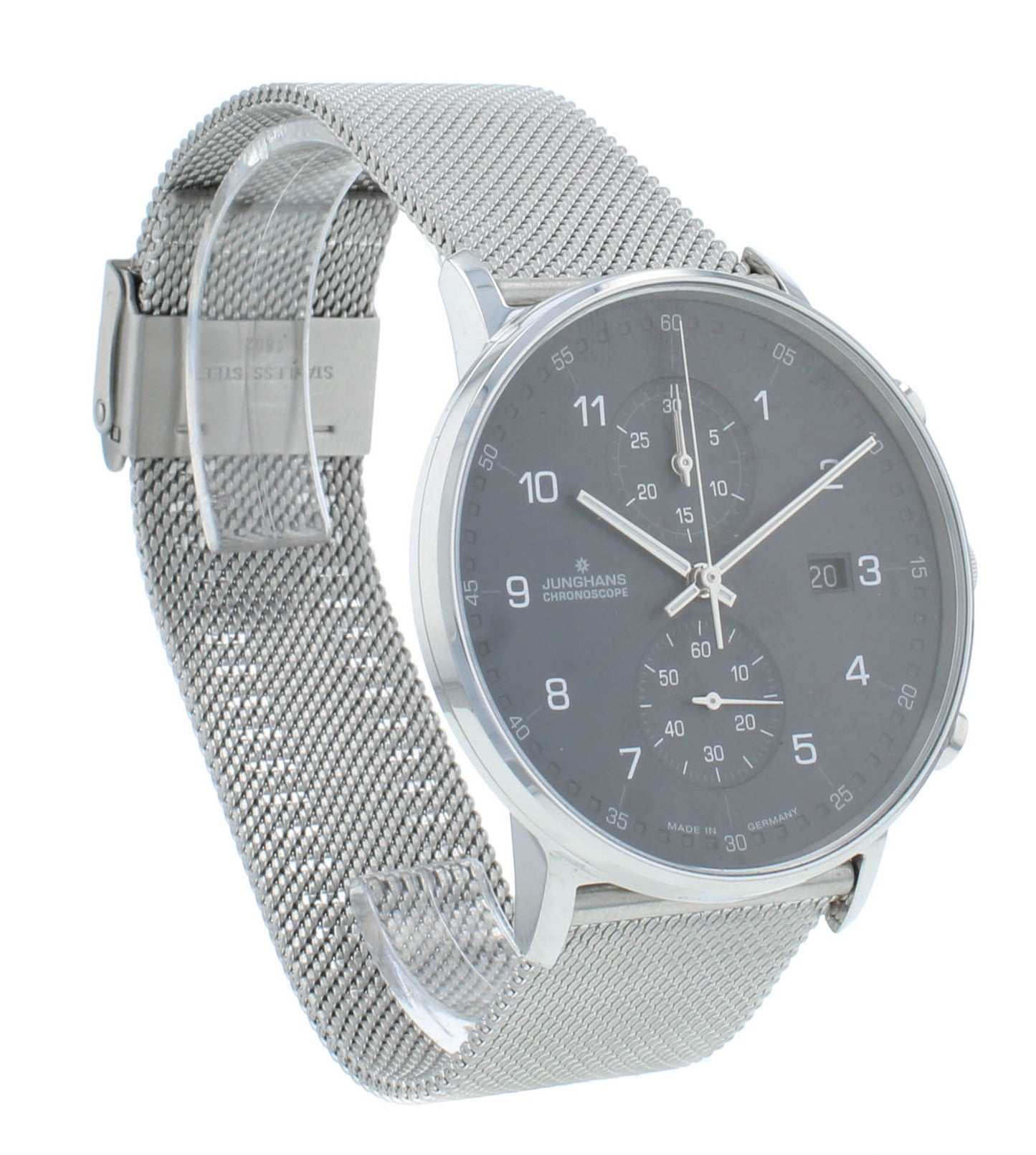 Junghans Form C Chronograph Quartz 40mm Gray Dial Men's Watch 041/4877.44