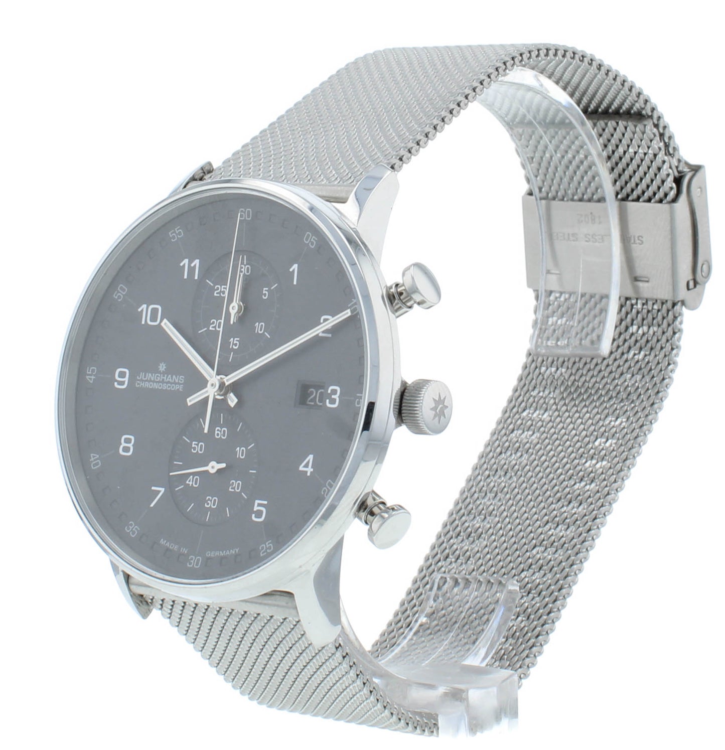 Junghans Form C Chronograph Quartz 40mm Gray Dial Men's Watch 041/4877.44