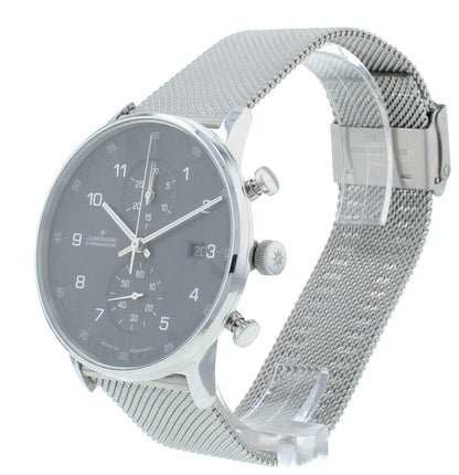 Junghans Form C Chronograph Quartz 40mm Gray Dial Men's Watch 041/4877.44