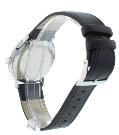 Junghans Max Bill Mechanical 34mm Black Dial & Strap Ladies Watch 27.3702