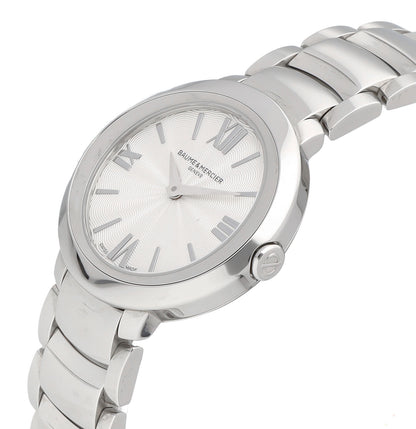 Baume & Mercier Promesse 30mm Silver Dial Stainless Steel Ladies Watch M0A10157