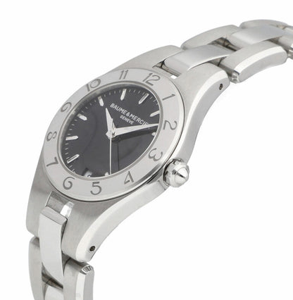 Defective Baume & Mercier Linea Steel Black Dial 27mm Ladies Watch M0A10010