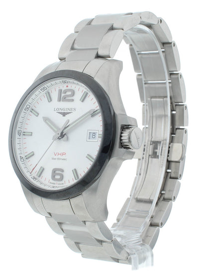 Longines Conquest V.H.P. 41mm Silver Dial Quartz Men's Watch L3.719.4.76.6