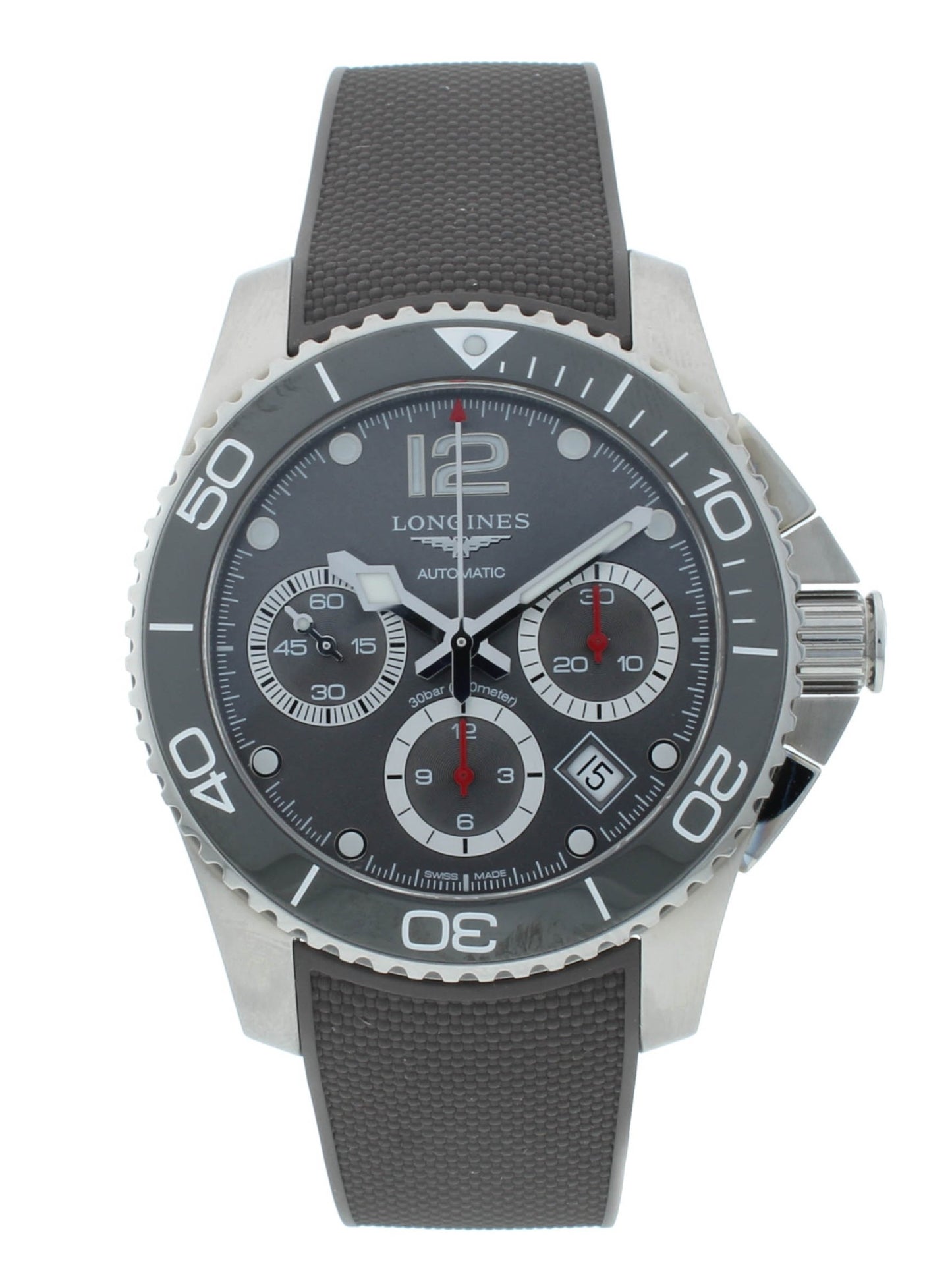 Longines HydroConquest 41mm Chrono Automatic Gray Dial Men's Watch L3.783.4.76.9