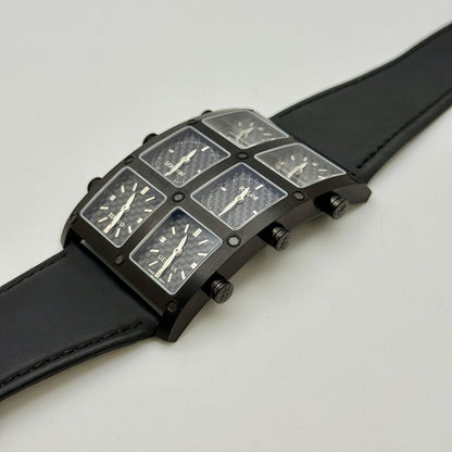 IceLink Senator Six Time Zone XL 40X56mm Quartz Men's Steel Watch PVDSATNDA