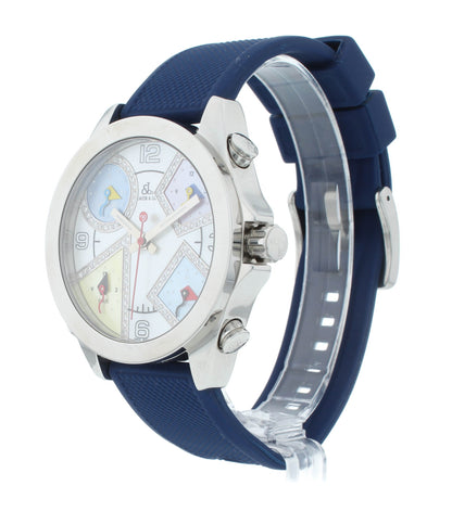 Jacob & Co. Five Time Zone 40mm Steel MOP Dial 40mm Quartz Watch JCM-54PDA