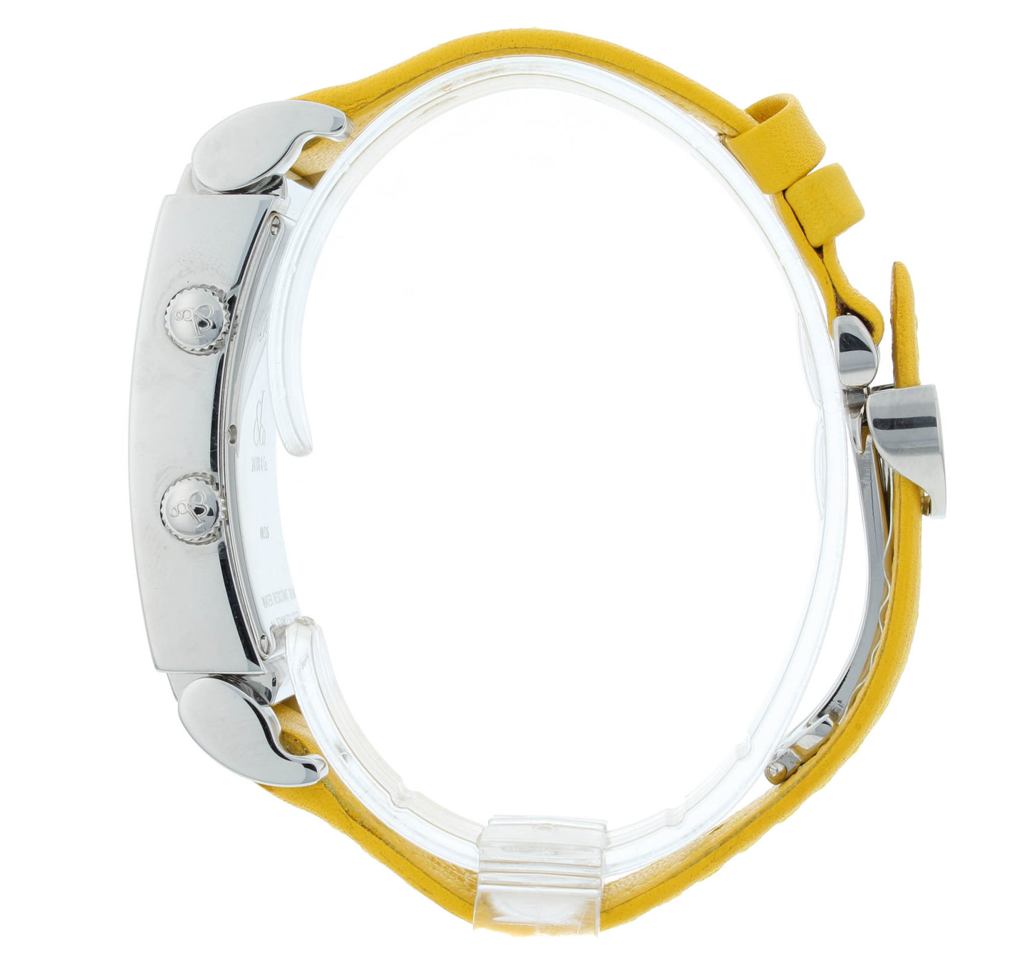 Jacob & Co. Angel Two-Time Zone Yellow Dial & Strap Stainless Steel Quartz Watch
