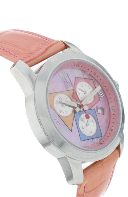 Jacob & Co. Chronograph 38mm Quartz Multicolor Dial Pink Strap Men's Watch