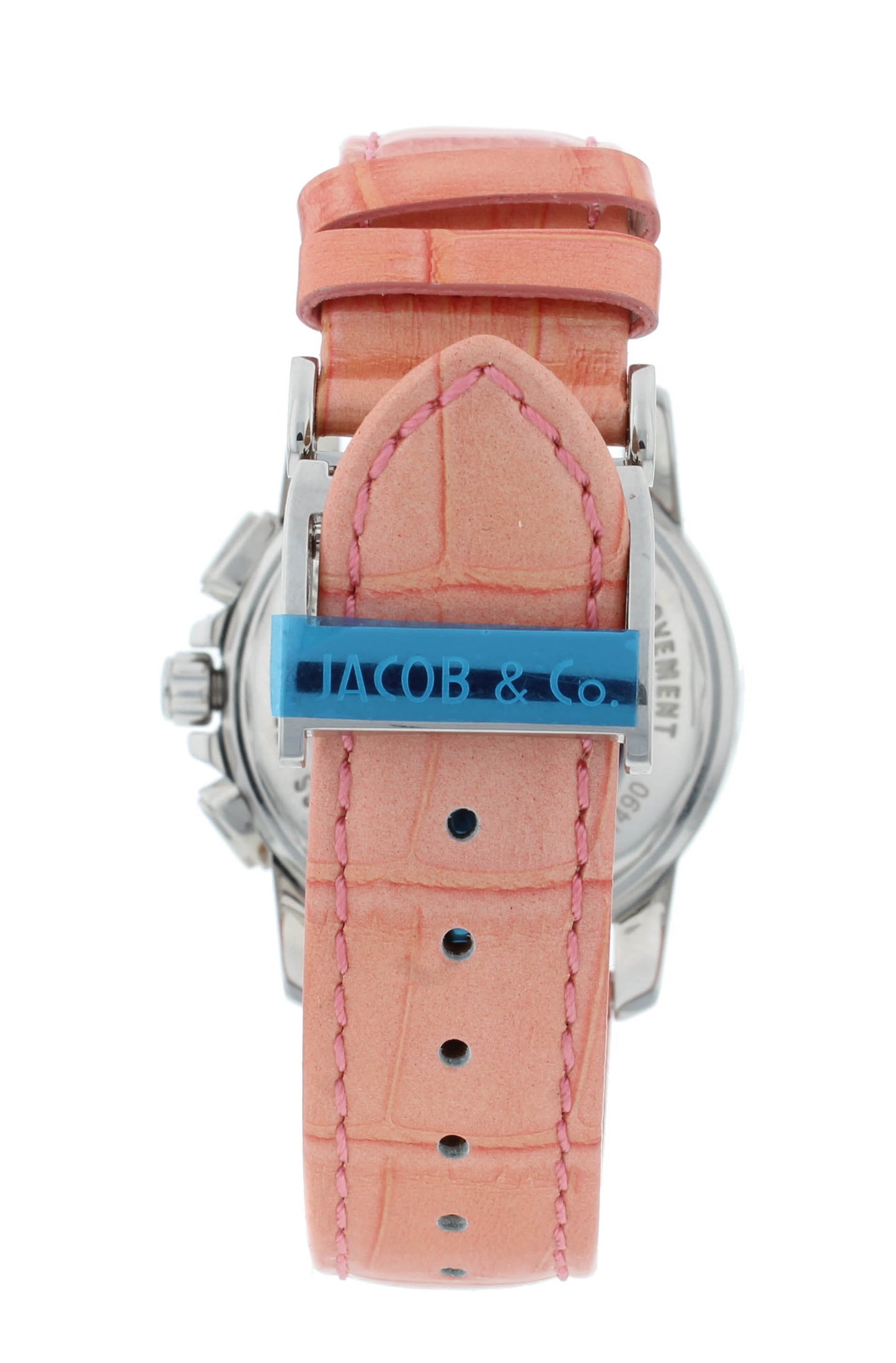 Jacob & Co. Chronograph 38mm Quartz Multicolor Dial Pink Strap Men's Watch