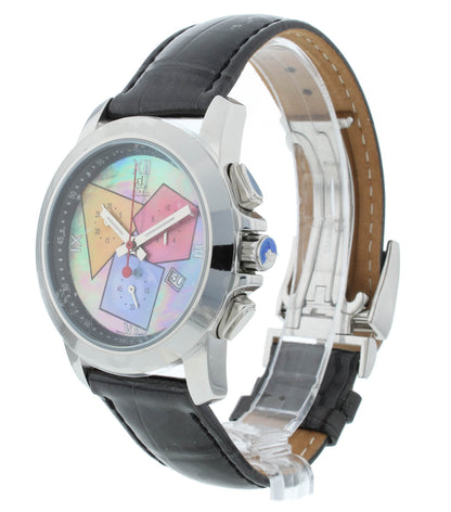 Jacob & Co. Chronograph 38mm Quartz Multicolor Dial Black Strap Men's Watch