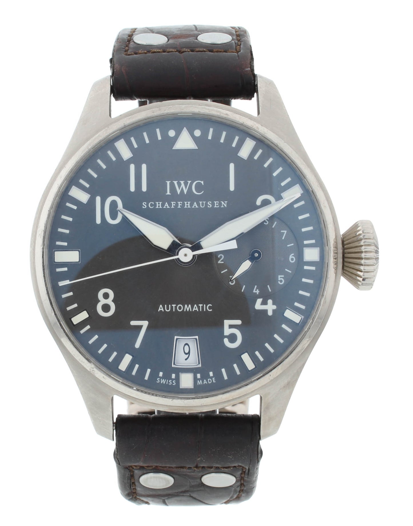 IWC Big Pilot 18k White Gold 46mm Gray Dial Automatic Men's Watch IW500402
