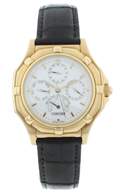 Concord Saratoga Perpetual Calendar 18k Yellow Gold 38mm Men's Watch 50.D3.234
