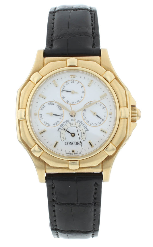 Concord Saratoga Perpetual Calendar 18k Yellow Gold 38mm Men's Watch 50.D3.234