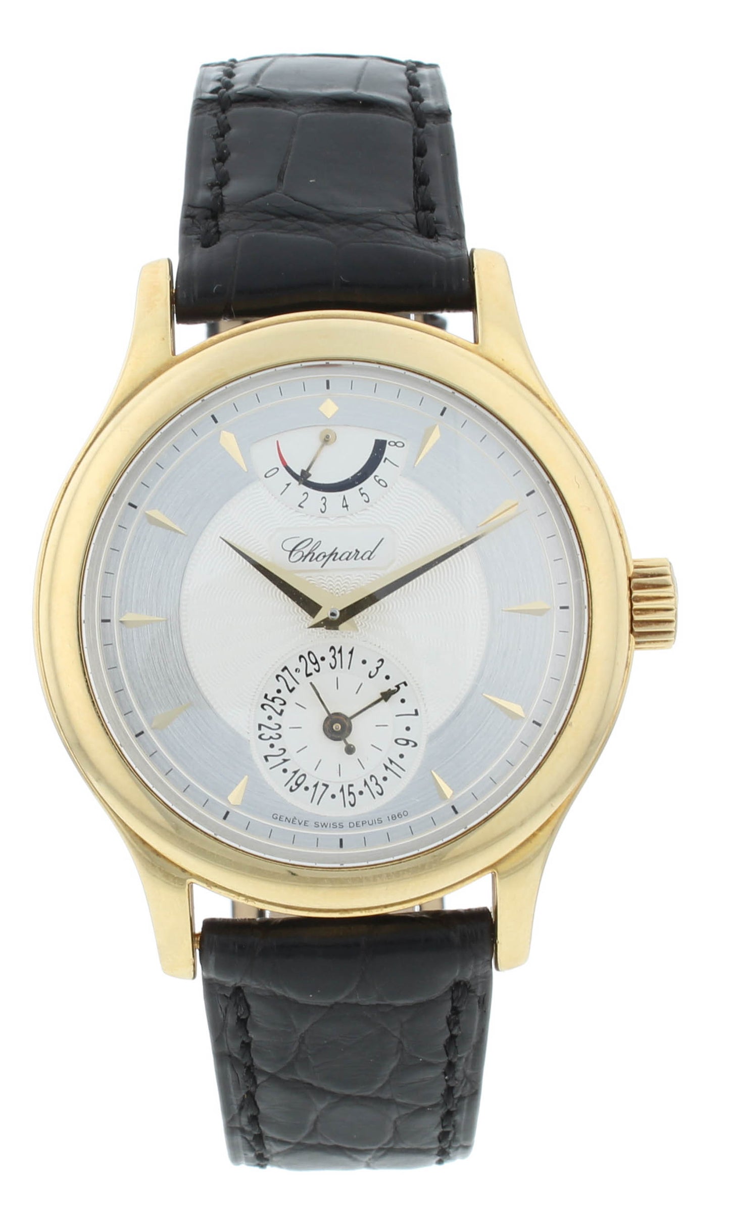 Chopard L.U.C. Quattro 18k Yellow Gold 38mm Manual-Wind Men's Watch 161863-1001