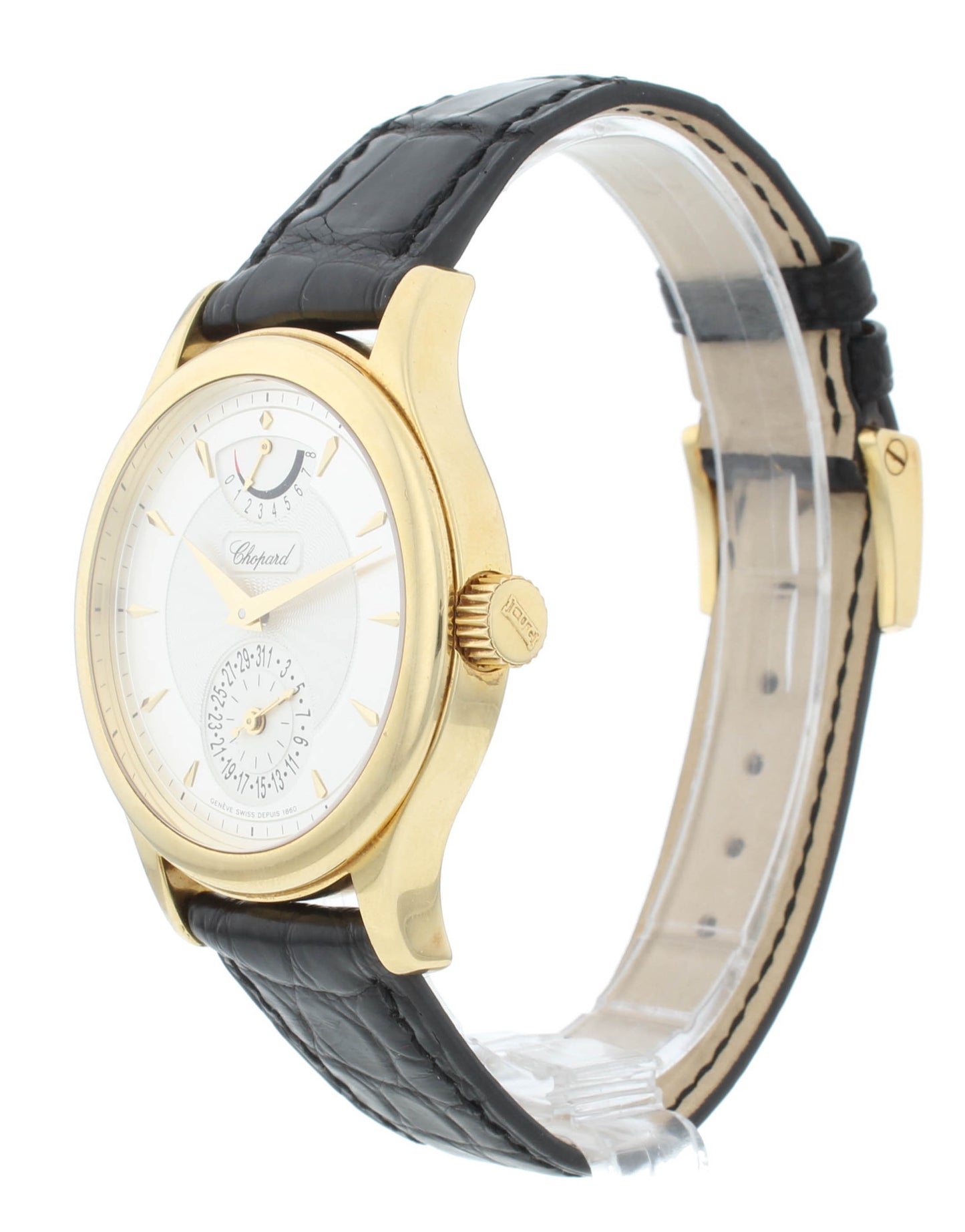 Chopard L.U.C. Quattro 18k Yellow Gold 38mm Manual-Wind Men's Watch 161863-1001