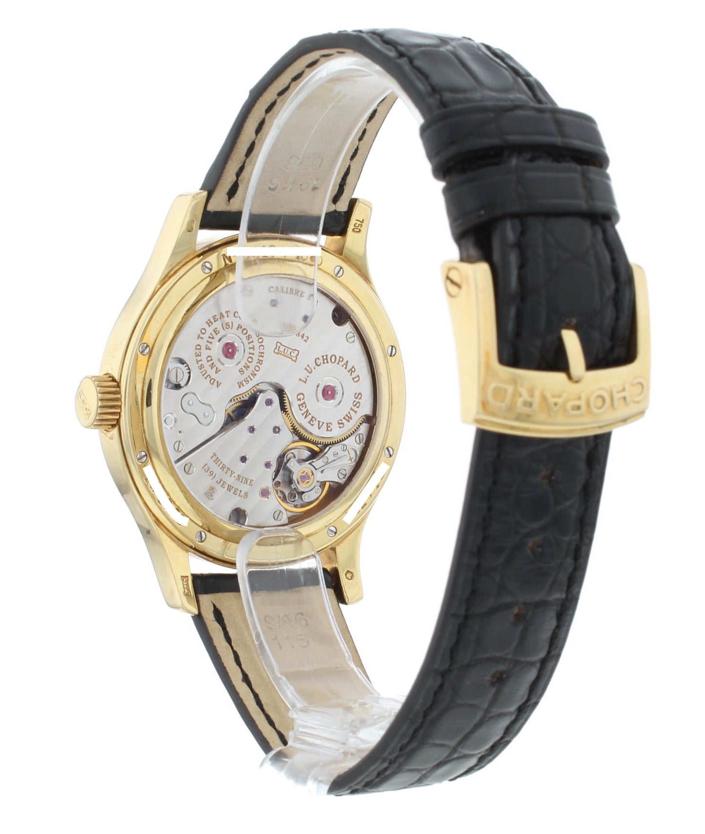 Chopard L.U.C. Quattro 18k Yellow Gold 38mm Manual-Wind Men's Watch 161863-1001