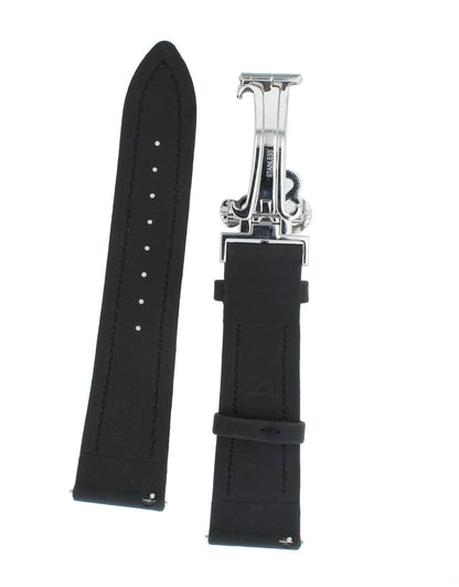 Unworn Original Jacob & Co. Polyurethane 20mm Black Strap With Steel Buckle