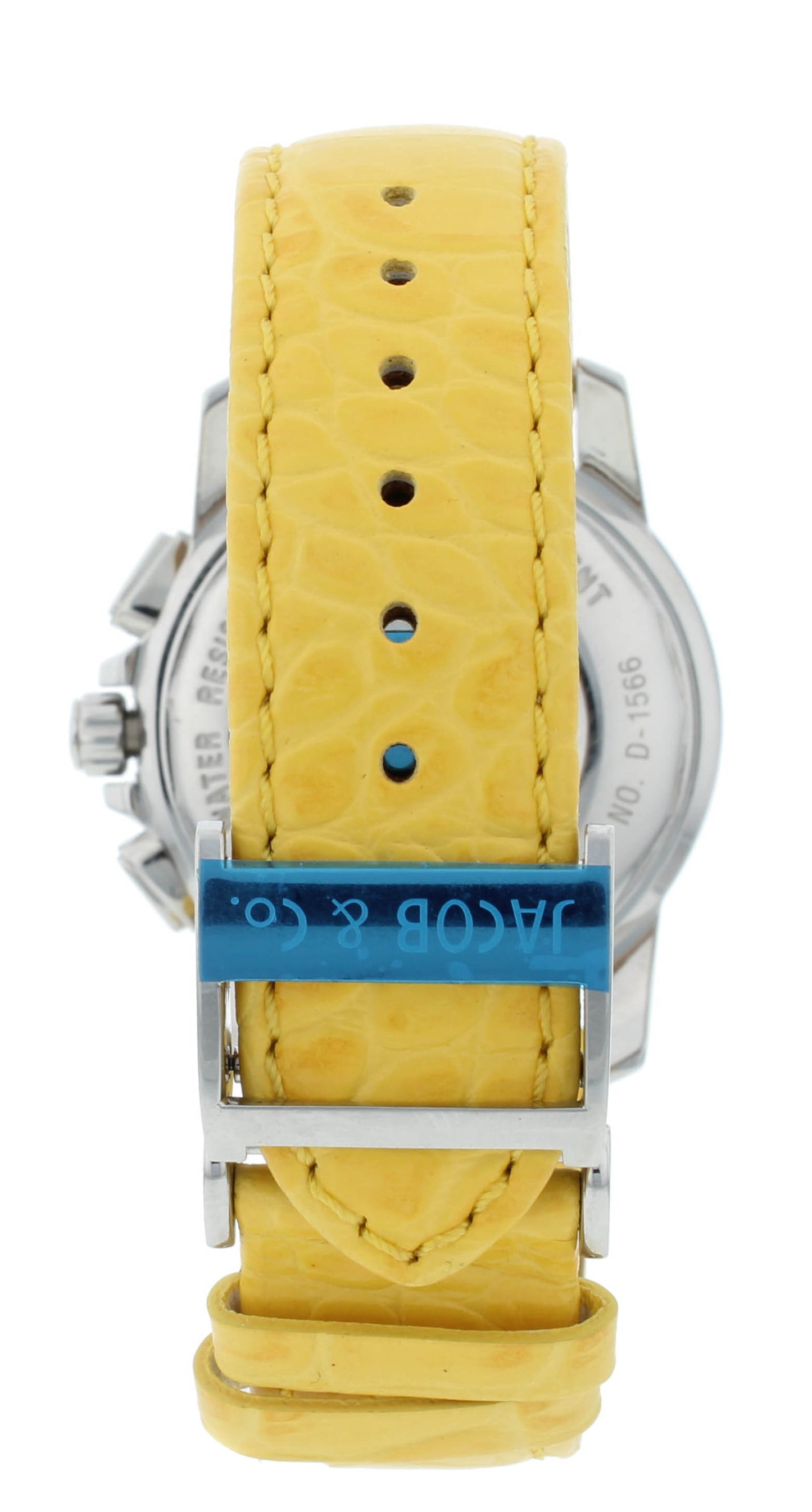 Jacob & Co. Chronograph 38mm Quartz Multicolor Dial Yellow Strap Men's Watch