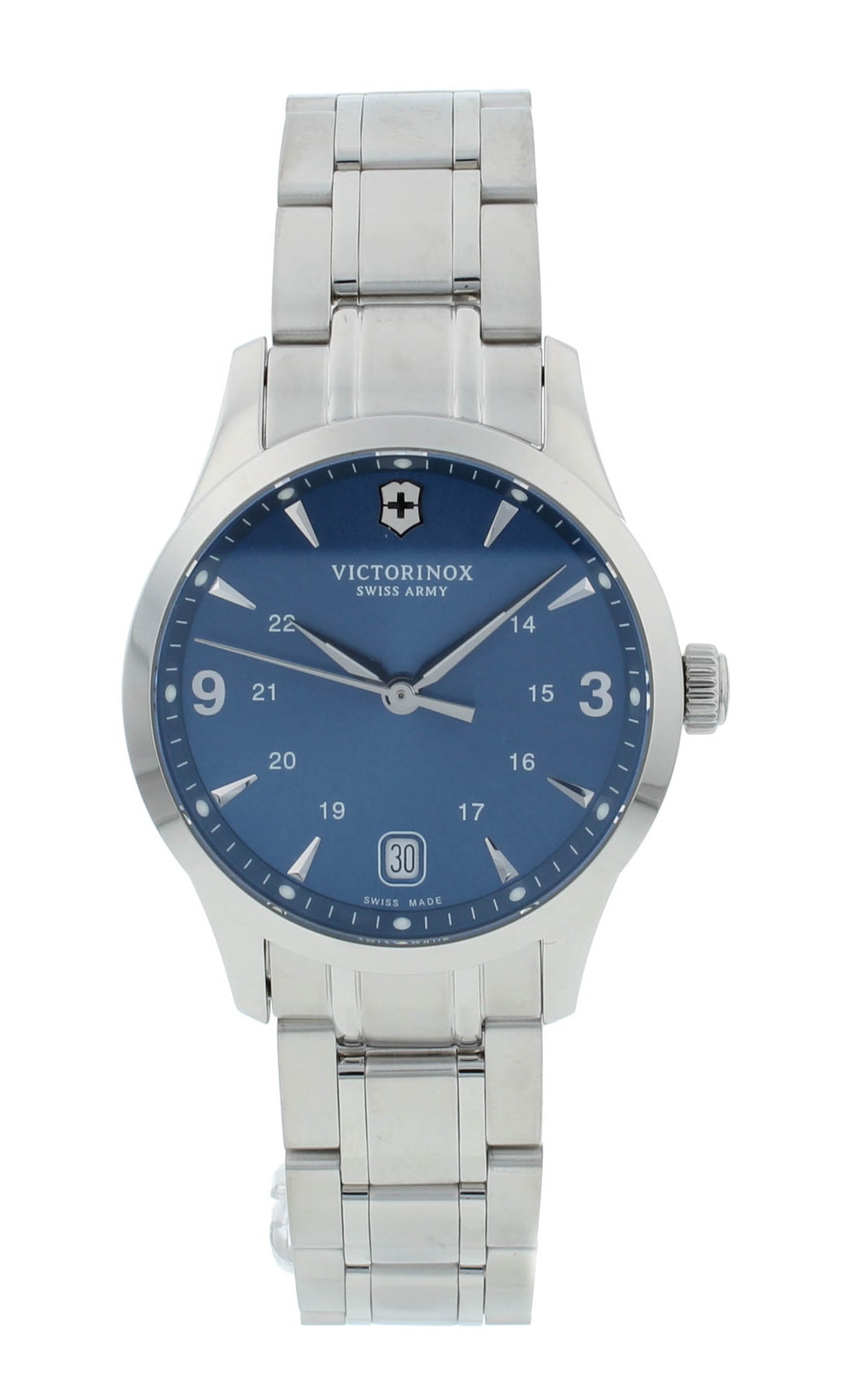 Victorinox Alliance Blue Dial 30mm Quartz Stainless Steel Ladies Watch 249112
