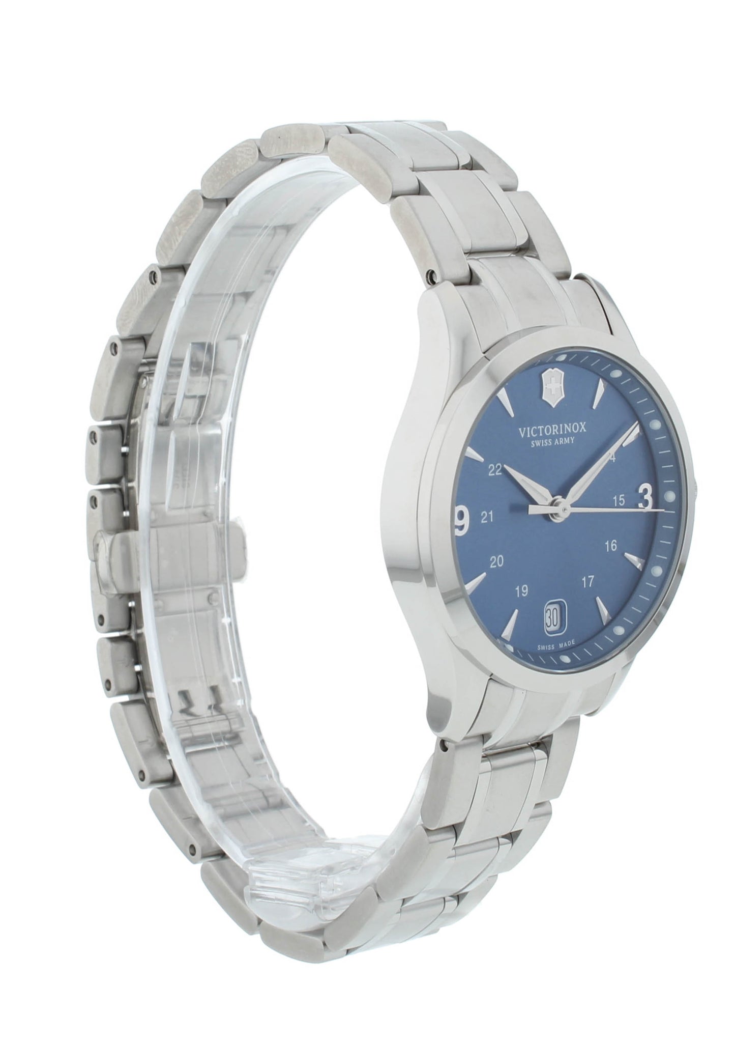 Victorinox Alliance Blue Dial 30mm Quartz Stainless Steel Ladies Watch 249112