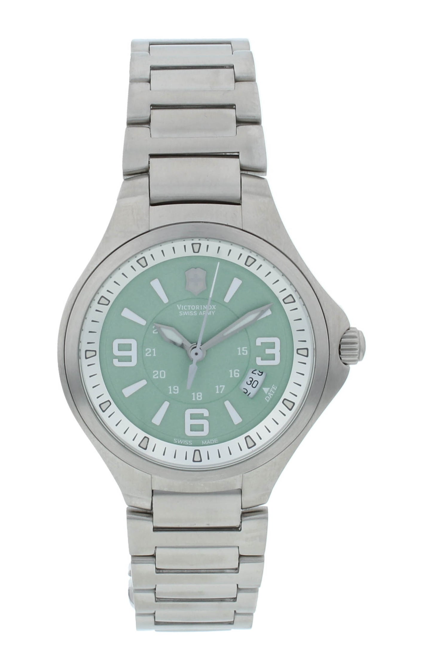 Victorinox Base Camp Green Dial Stainless Steel 32mm Quartz Ladies Watch 249076