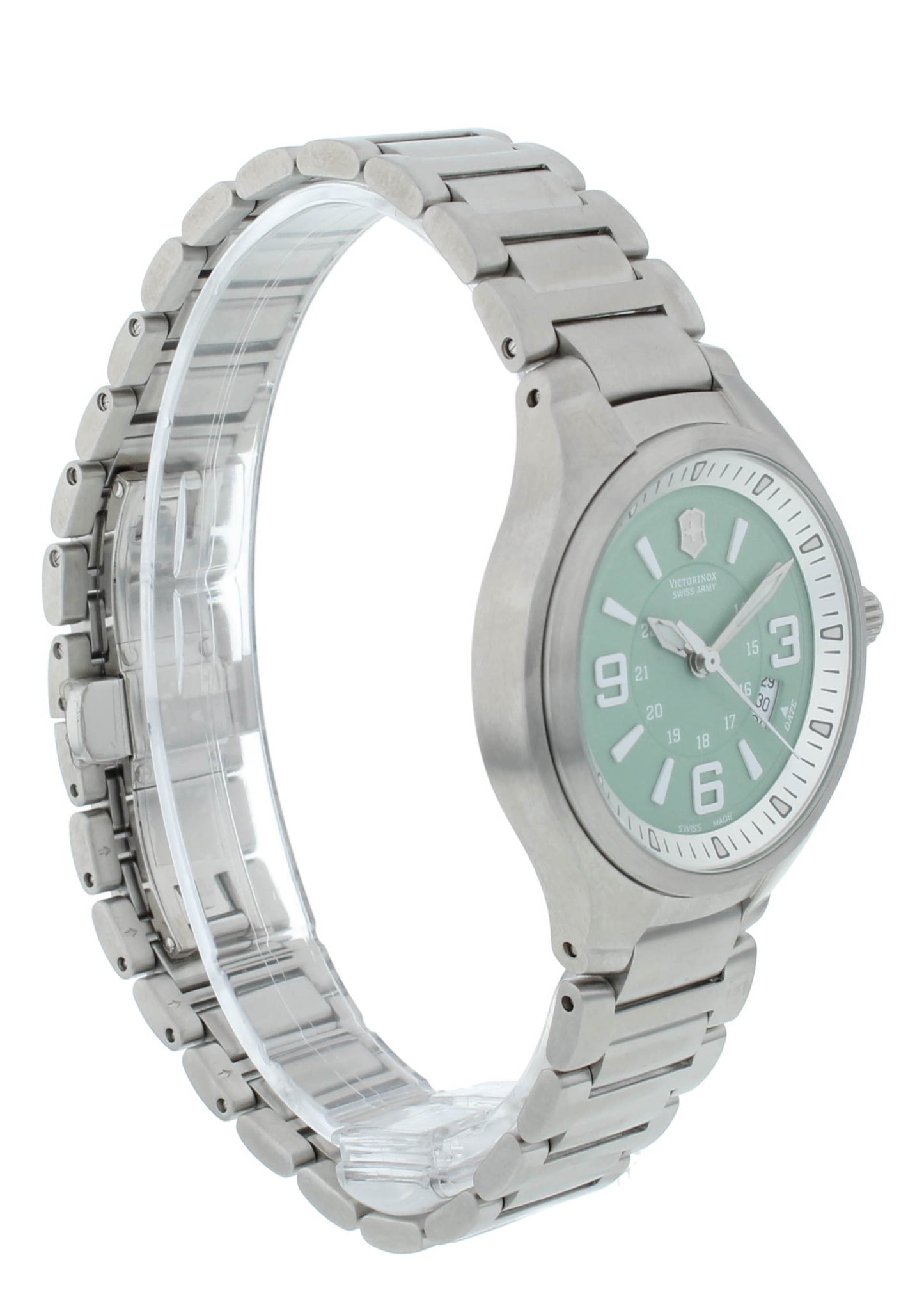 Victorinox Base Camp Green Dial Stainless Steel 32mm Quartz Ladies Watch 249076